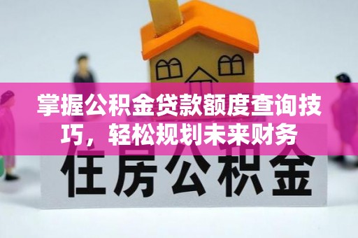 巴南掌握公积金贷款额度查询技巧，轻松规划未来财务