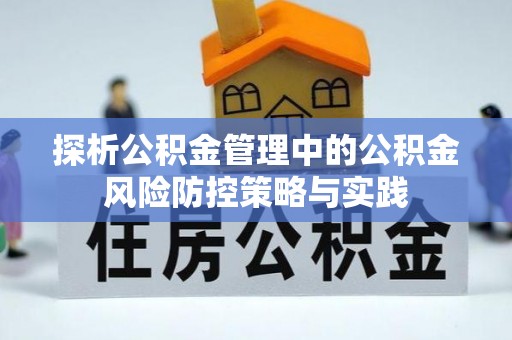 巴南探析公积金管理中的公积金风险防控策略与实践