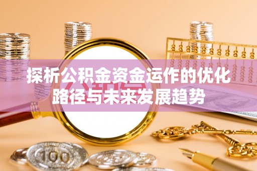 巴南探析公积金资金运作的优化路径与未来发展趋势